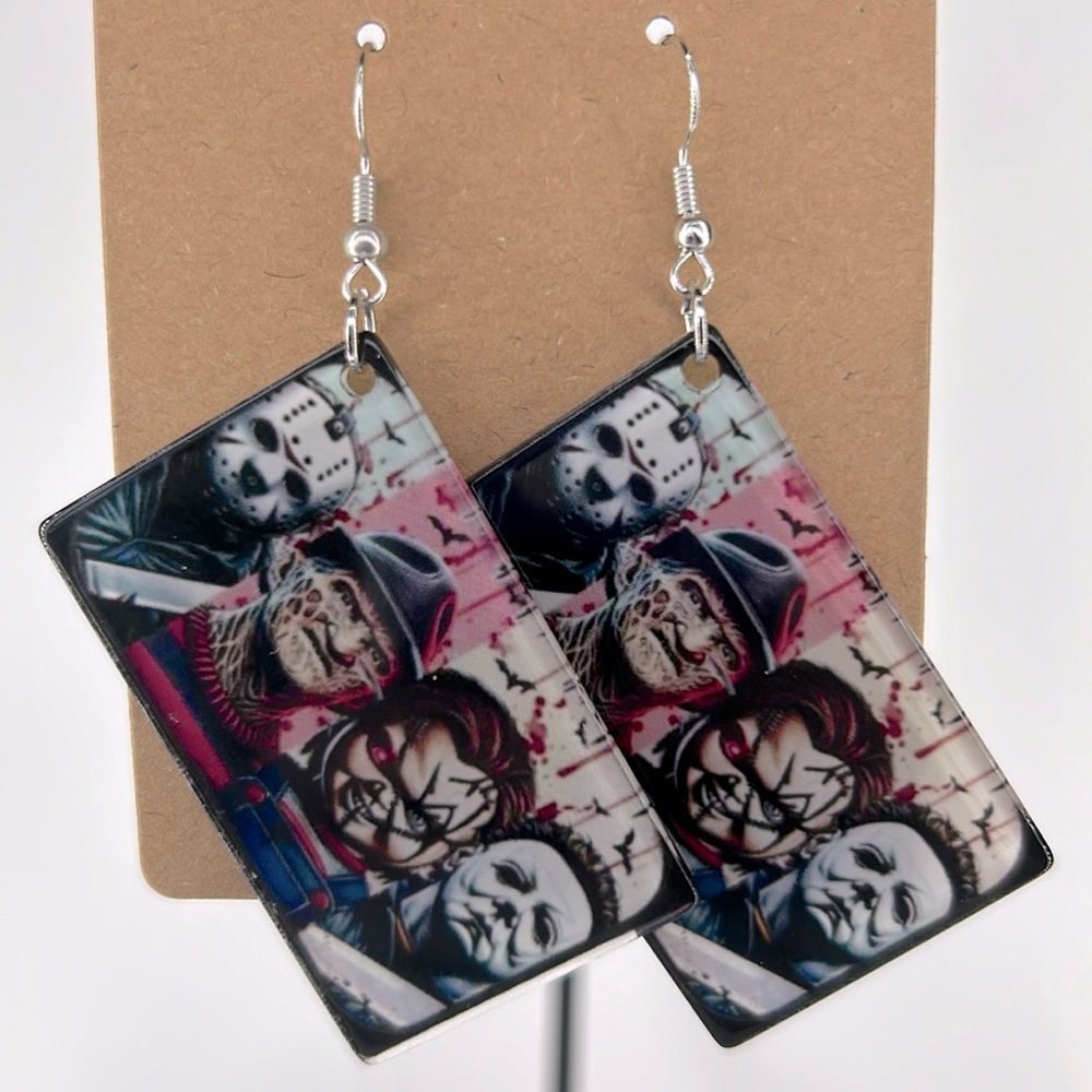Halloween Horror 2D Acrylic Earrings
Michael Myers, Freddy Krueger, Jason Chucky